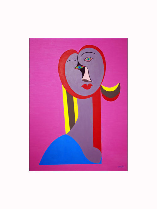 Femme au foulard rouge